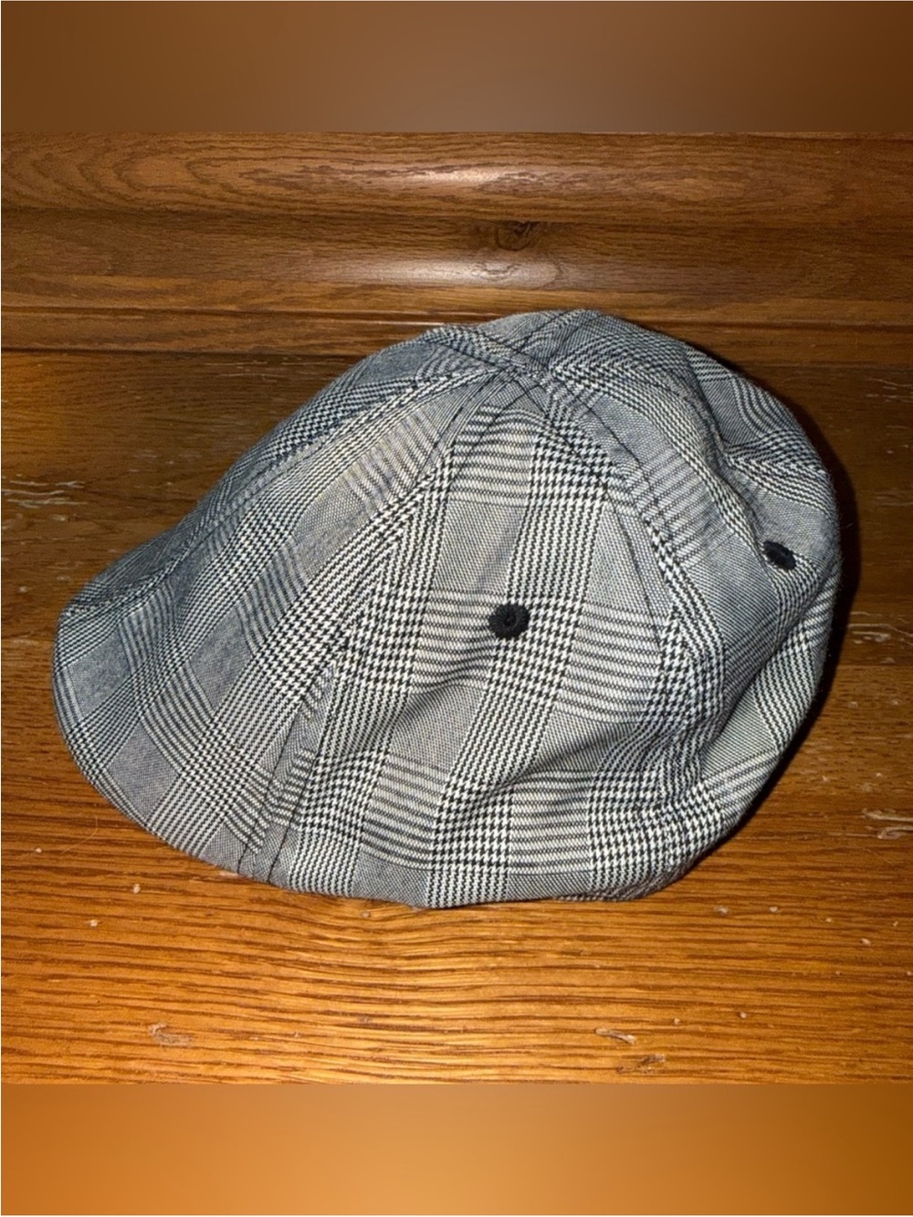 Boston Scally Gray And Black Plaid Newsboy Cap Size Small - Picture 3 of 8